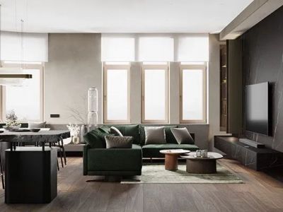 鸿坤山海墅现代简约风格91平装修案例