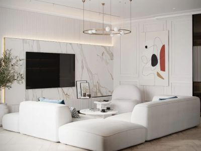 双大山湖湾现代轻奢风格90平装修案例