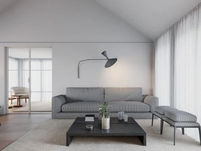 富力首府100平米简约温馨风格三居室装修案例