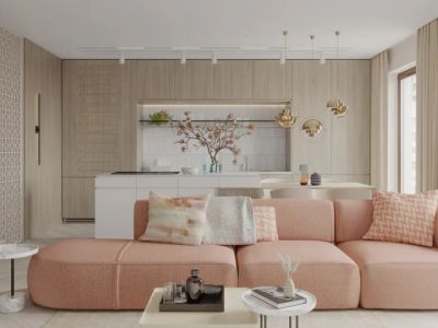 富力首府100平米两居室现代简约风格装修案例