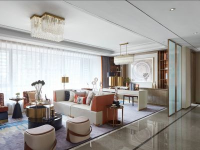 南山家里150㎡四居室现代轻奢装修案例