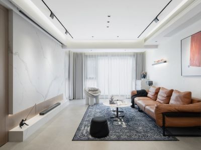 碧桂园遵义1号124平米现代简约三居室装修案例