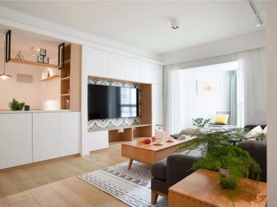 蓝溪谷地105平米北欧三居室装修案例