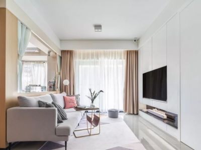 滨江正荣府79平米混搭风格二居室装修设计图案例