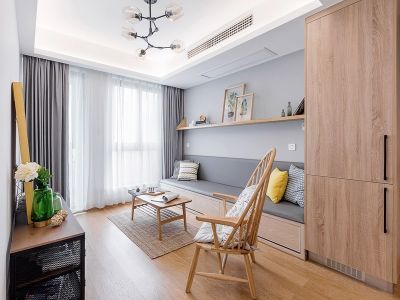 江山云出100平米现代简约三居室装修案例