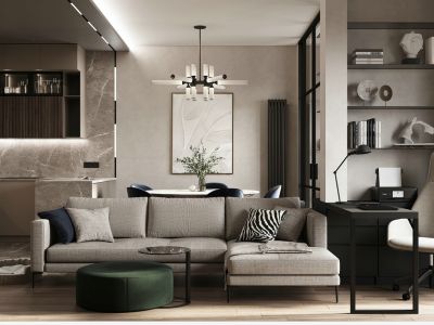 大東海半山壹號现代轻奢风格93平装修案例