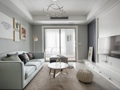 恒大绿洲89平北欧风格三居室装修案例