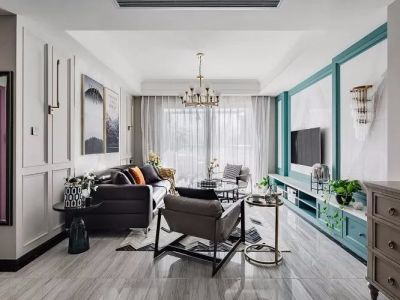 德龙馨苑混搭风格三居室143平米装修效果图案例