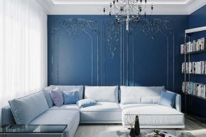[太原业之峰装饰]100平欧式装修案例，睿智蓝搭配欧式浪漫！
