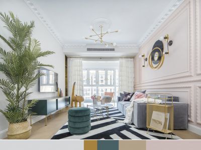 锦华府99平米法式风格装修效果图案例