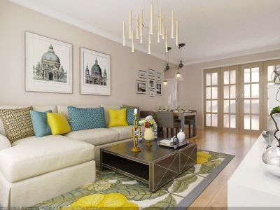 天水湖97平简约风格三居室装修案例