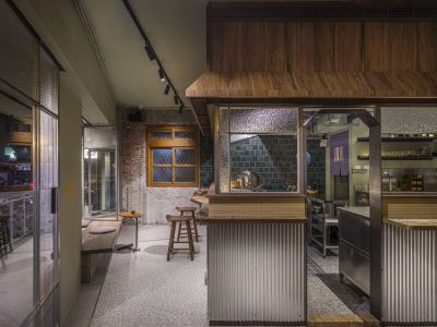 咖啡厅90平米工业风格装修案例