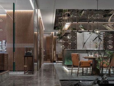 餐饮店564平方米现代中式风格装修案例