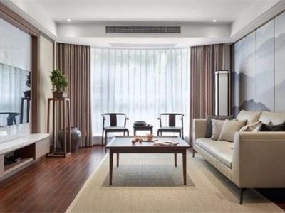 恒大滨河左岸115平三居室美式风格装修案例