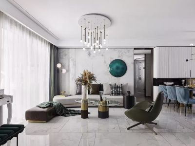 中正锦城120㎡三居室现代风格装修案例