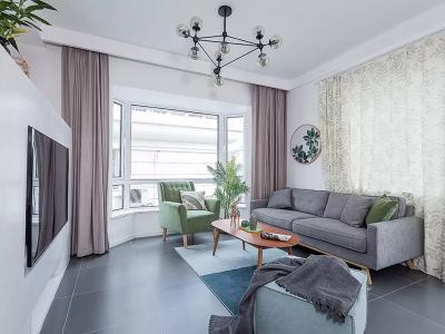 凯佳·江南里北欧风三居室108平米装修效果图案例