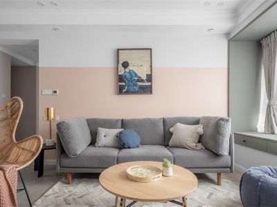 万科四季都会100平米简约时尚三居室装修案例