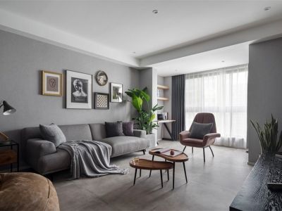 北斗星苑102平米现代监狱三居室装修案例