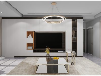 江山多娇130平米现代轻奢三居室装修案例