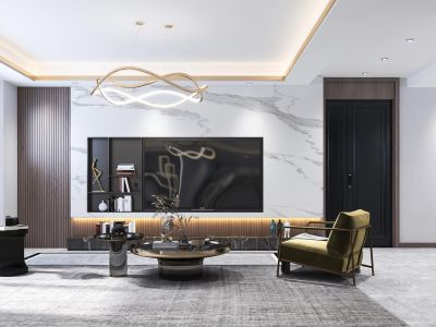 华驰书院现代简约风格120平装修案例