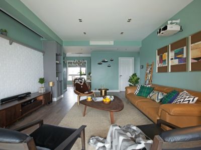 一尔悦城89平米北欧二居室装修案例