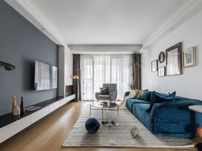 保利时代112平米现代轻奢三居室装修案例