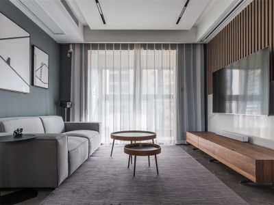 北岗花园113平米现代简约三居室装修案例