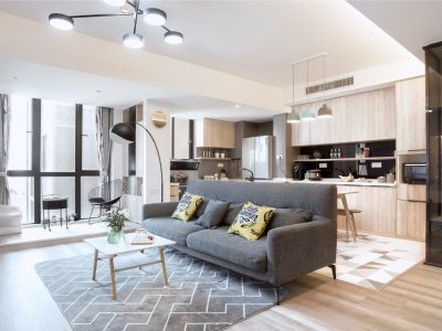 润和紫郡95平现代风格三居室装修案例