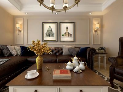 英伦城邦125平美式风格装修设计案例