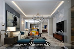 [北京汇巢别墅装饰]国际半岛380平米独栋别墅轻奢风格案例