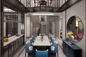 [北京汇巢装饰]君山高尔夫500平米独栋别墅新中式风格案例