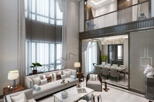 [北京汇巢装饰]鲁能七号院390平米联排别墅新中式风格案例