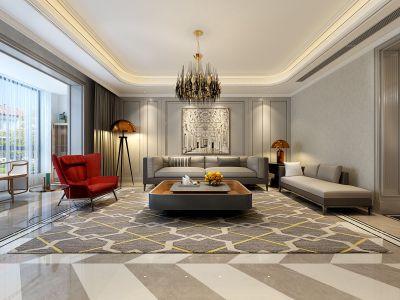 中仪花园140平中式风格三居室装修案例