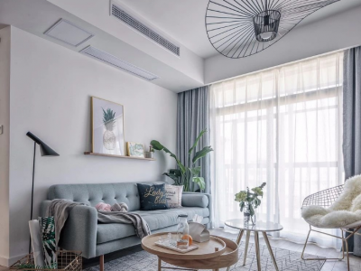 海洋半岛95平北欧风格三居室装修案例