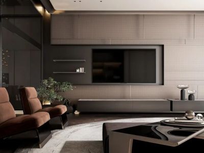 恒大城二期133平米三居室现代简约风格装修案例