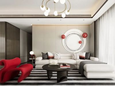 禹洲海西明月府现代风格116平米装修案例