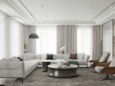 皓鹏景园159平米简欧风格装修案例