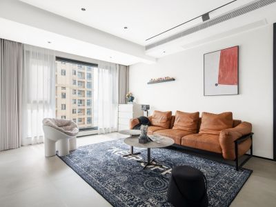 东原·朗阅现代风122平米三居室装修效果图案例