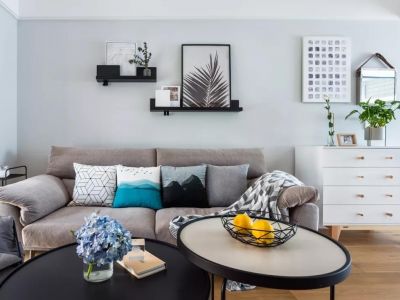 中骏世界城北欧风格二居室90平米装修效果图案例