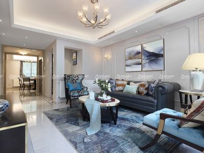 新世界花园160平四居室轻奢风格装修案例