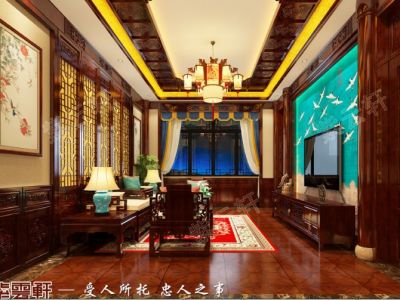 泊景湾中式风格430平米别墅装修案例