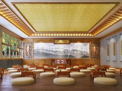 养生会所670平米中式风格装修案例