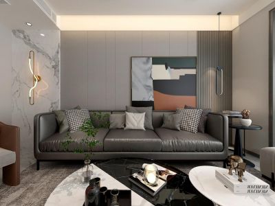 常春藤大院现代风格93平米三居室装修案例