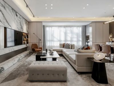 龙湖天璞现代风格143平米装修案例