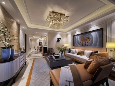 望东国际129㎡三居室欧式风格装修案例