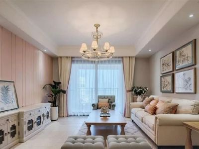 泉秀小区101平米美式风格装修案例