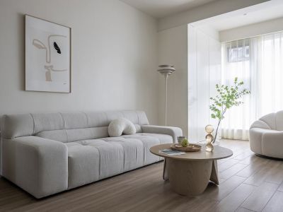 旭辉·江山雲出现代风二居室96平米装修设计图案例