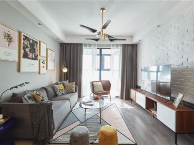 旭辉·江南赋北欧风三居室113平米设计图案例