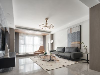 凯旋1号上水湾现代简约风格135平装修案例