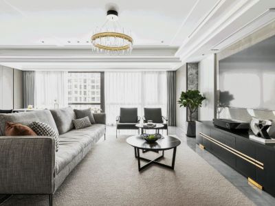 金科观天下106平米三室两厅现代风格装修案例